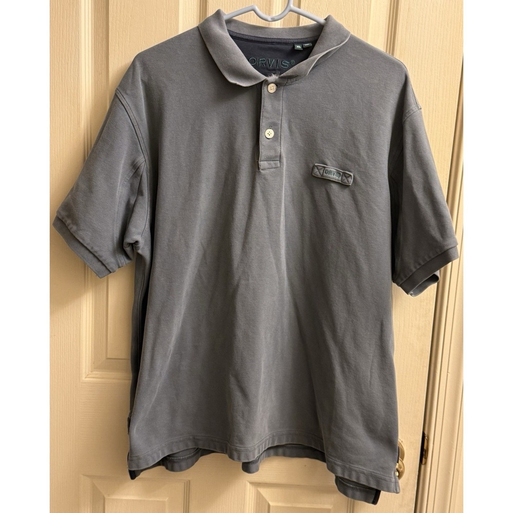 Orvis Signature Series Fishing Polo Shirt Men's XL Green Short Sleeve